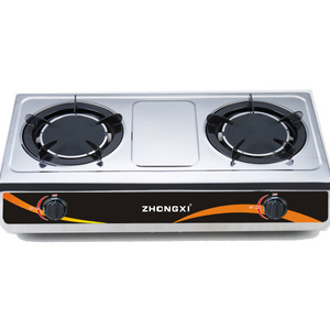 Stainless Steel 2 Burner Gas Stove Sri Lanka Infrared Cooker High Quality Home Cooking Appliance CKD Kitchen Cooker