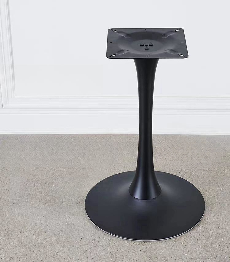 Black Bases Office Metal Leg black iron detachable trumpet separated coffee tulip table base only