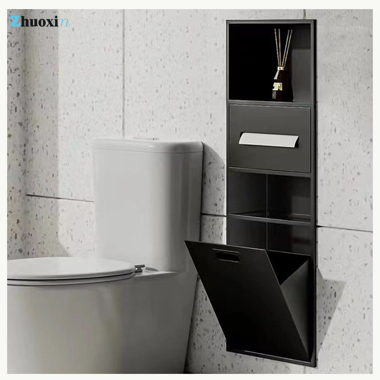 Customized Bathroom Paper Holder Stainless Steel Shower Wall Niche