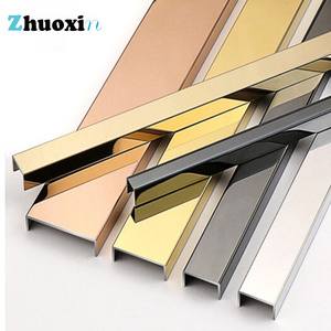 Mirror Trim Decorative Stainless Steel U Channel Shape Angle Tile Trim For Wall Decoration