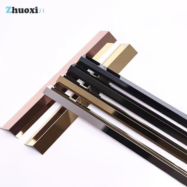 Stainless Steel Tile Trim Corner Wall Molding Trim Decorative Gold Trim