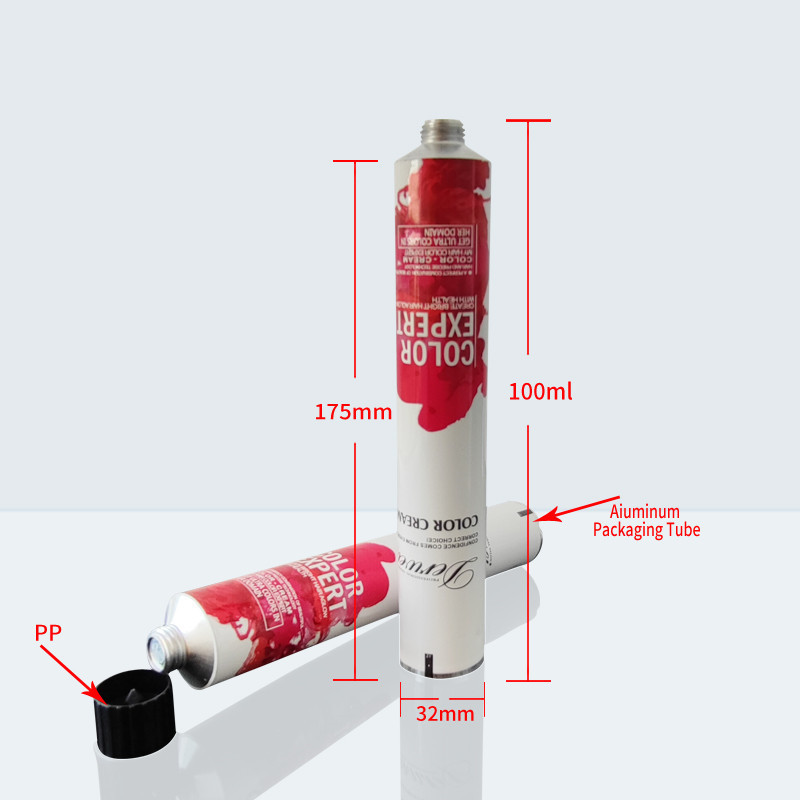 OEM Custom Empty Collapsible Aluminum Tubes Cosmetic Creams Thick Soft Metal Squeeze Tube Aluminum Packaging 75Ml Manufacturer