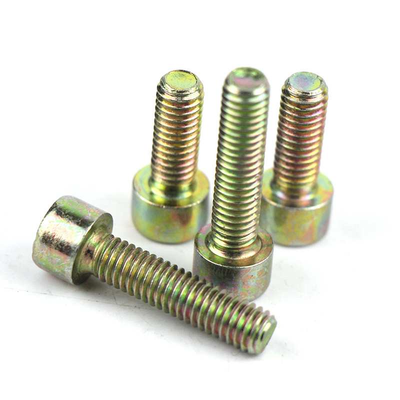 Extremely Hard Steel Hex Flat Head Machine Screws Bolts Zinc Surface Machine Screw Thread Bolt