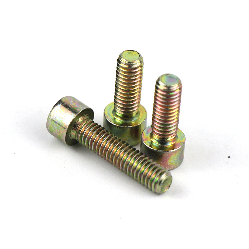 Extremely Hard Steel Hex Flat Head Machine Screws Bolts Zinc Surface Machine Screw Thread Bolt