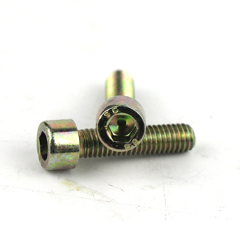 Extremely Hard Steel Hex Flat Head Machine Screws Bolts Zinc Surface Machine Screw Thread Bolt