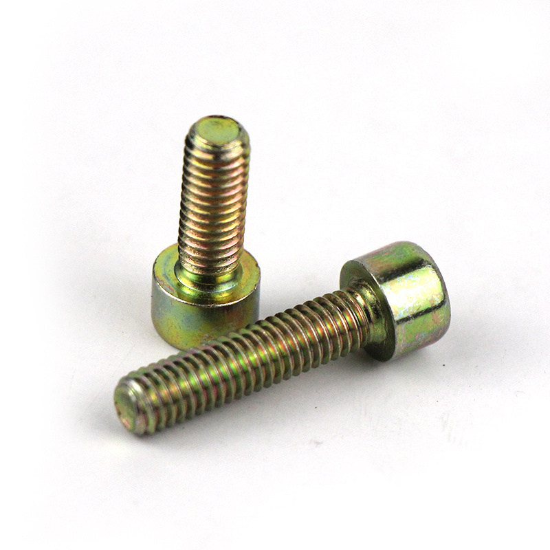 Extremely Hard Steel Hex Flat Head Machine Screws Bolts Zinc Surface Machine Screw Thread Bolt