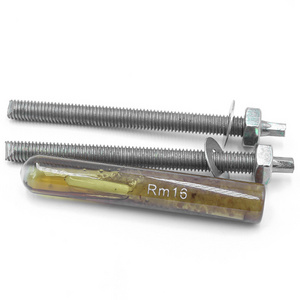 M10 M12 M16 Expansion Chemical Anchor Bolt 8.8 Grade Galvanized Concrete Ceiling Anchor Stud Bolt Heavy Duty Ground Anchor