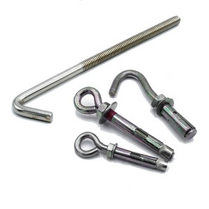 Best Expansion J Bolt Concrete Anchor Zinc Plated Anchor Bolt J Type L Type Hook 20MM J Bolt For Roofing Sheets