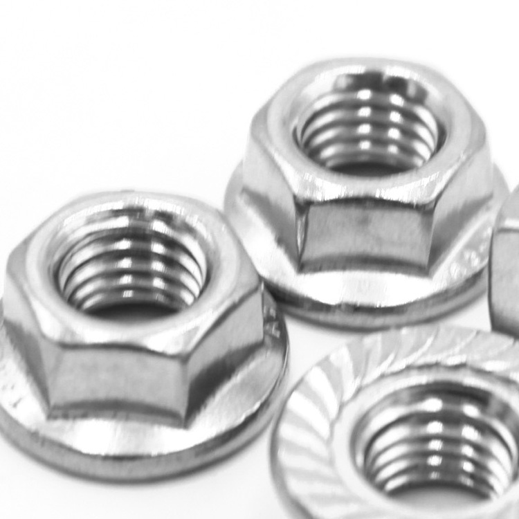 Manufacturer Stainless Steel Special Type Galvanized Round Self Locking Hex Flange Nut With Serrated