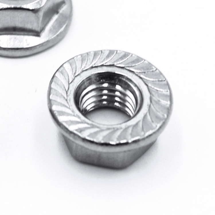 Manufacturer Stainless Steel Special Type Galvanized Round Self Locking Hex Flange Nut With Serrated