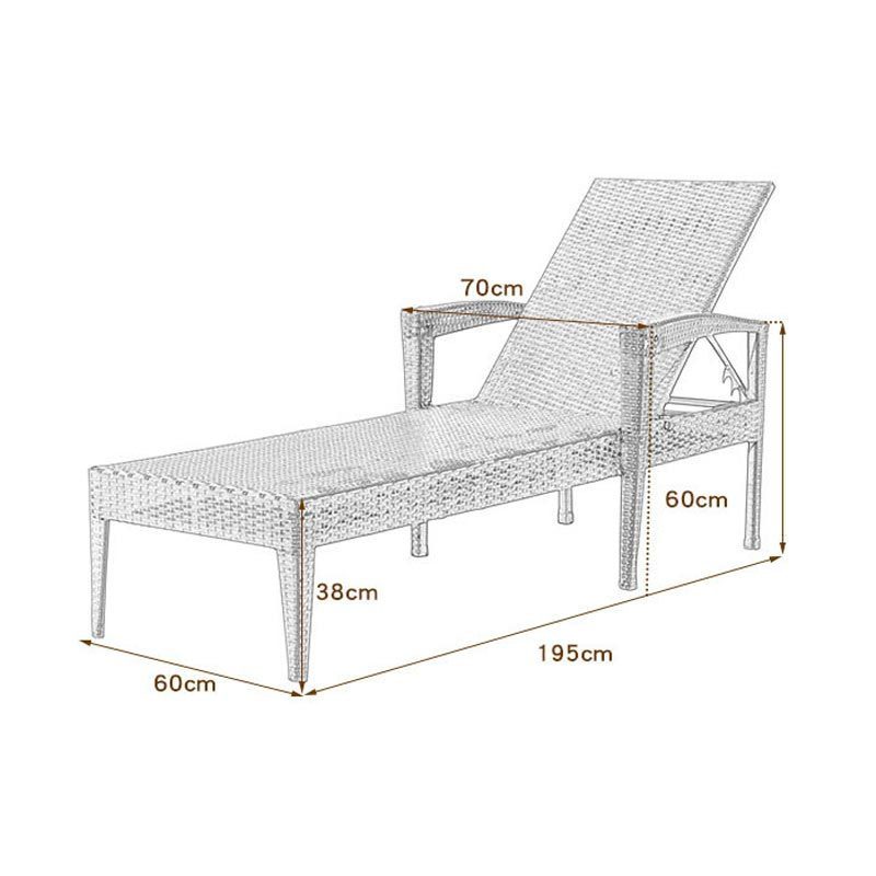 Outdoor Sea Beach Furniture Swimming Pool Side Rattan Lounge Chairs Patio Garden Wicker Chaise Sun Lounger Metal Aluminum Spain