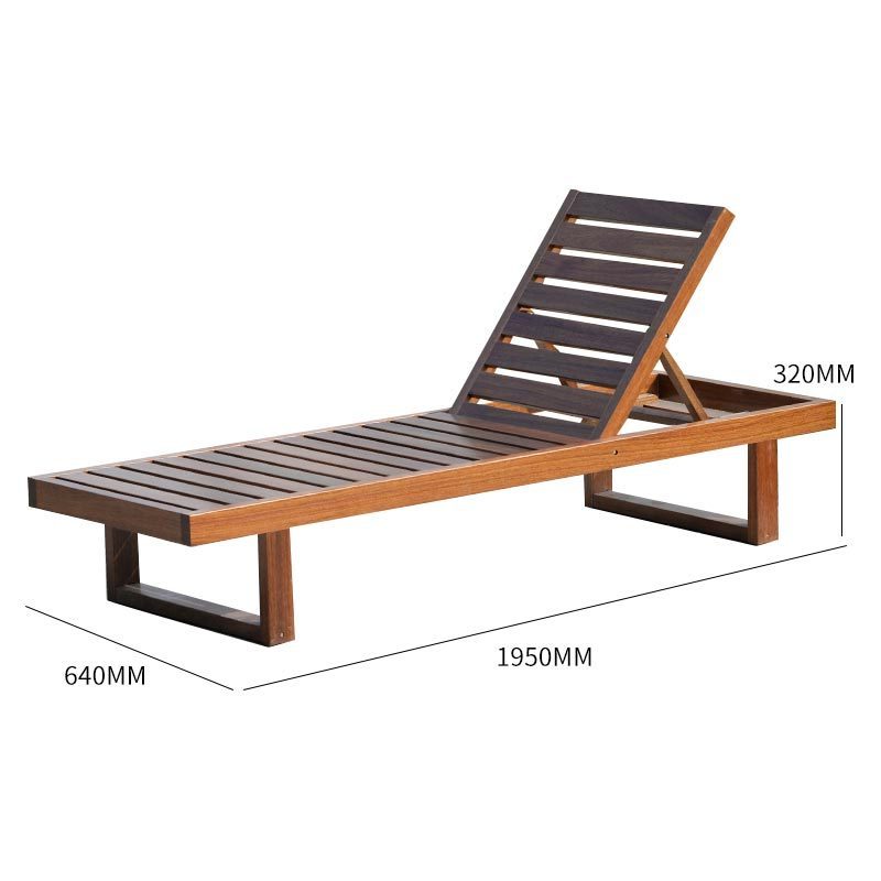 Hot Sale Garden Beach Chaise Pool Lounge Chairs Outdoor Sun Lounger Swimming Patio Lounger Furniture Outdoor Solid Wood Chair