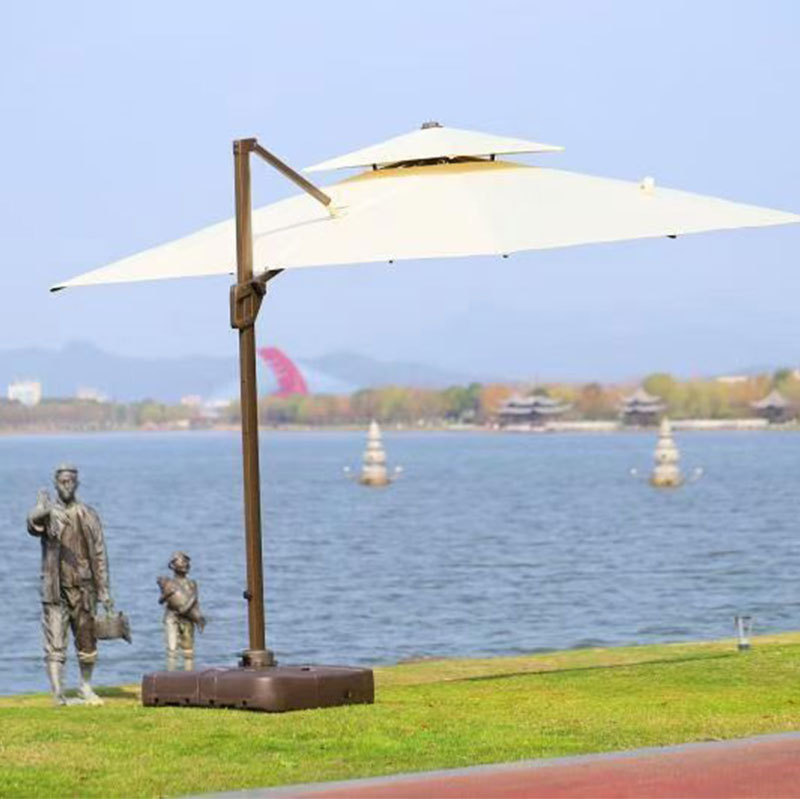 Decorative Garden Umbrellas Silk Umbrella PVC Time Outdoor Fabric Furniture Air Double Printing Material Origin Type Pulley Open