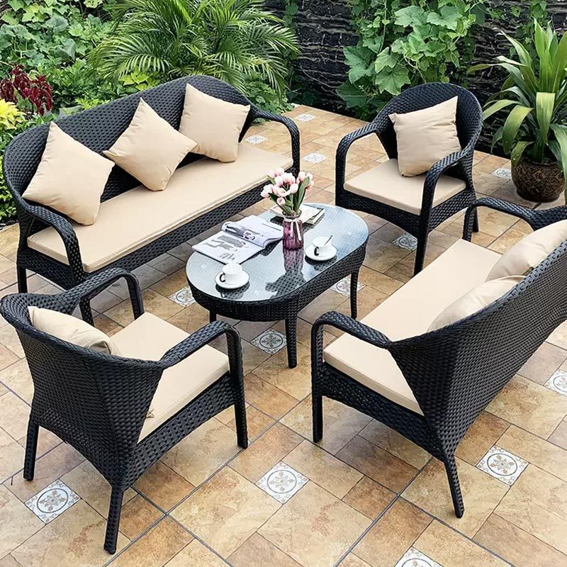 Garden Sofa Set Hotel Furniture L Shape Sofa Garden Sets Chaise Lounge Chair Patio Chairs Modern Rattan Morden Sofa Leisure