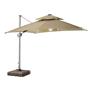 Outdoor Furniture Parasol Unique Patio Umbrella Pole Stylish MAP Mirror Bag Silk Modern Beach Umbrella for Garden Pool Aluminium