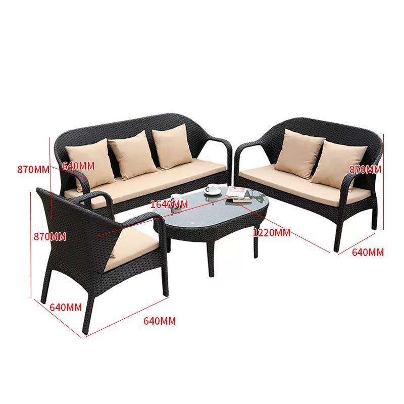 Garden Sofa Set Hotel Furniture L Shape Sofa Garden Sets Chaise Lounge Chair Patio Chairs Modern Rattan Morden Sofa Leisure