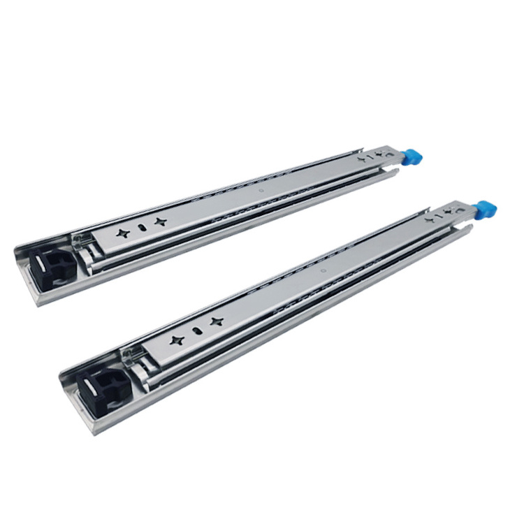 Heavy Duty Drawer Slides Locking Three Sections Full Extension 300LB Load Drawer Runners Ball Bearing Side Mount Rail