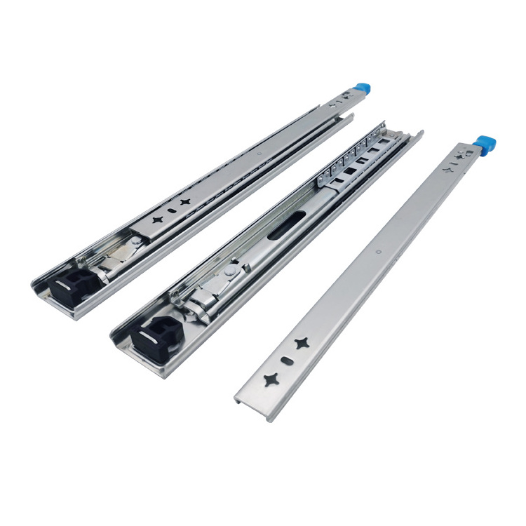 Heavy Duty Drawer Slides Locking Three Sections Full Extension 300LB Load Drawer Runners Ball Bearing Side Mount Rail