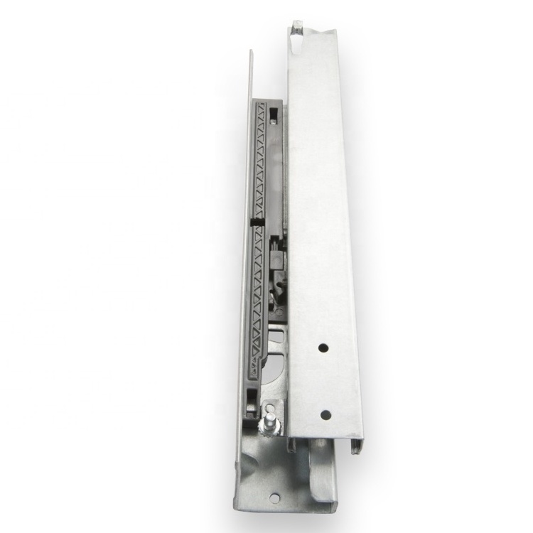 zhimei Cold Rolled Steel Classical Cheap 3 fold Full Extension Concealed Slide Rail Push To Open Under Mount Drawer Slides