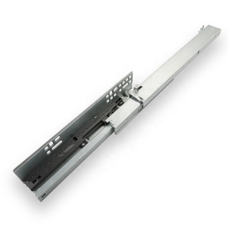 zhimei Cold Rolled Steel Classical Cheap 3 fold Full Extension Concealed Slide Rail Push To Open Under Mount Drawer Slides