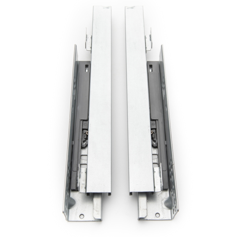 2 Fold Self Locking Invisibal Hydraulic Telescopic Drawer Runner Slides Undermount Drawer Slides Guides With Pin