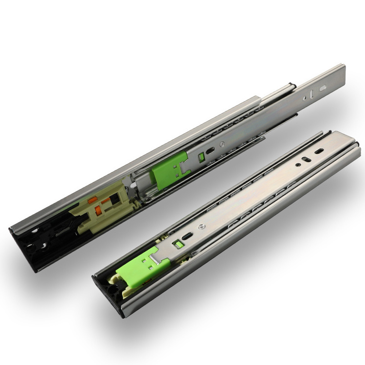 Superior quality 45mm Oem Drawer Slides With Damping Buffer Soft Close Drawer Slide