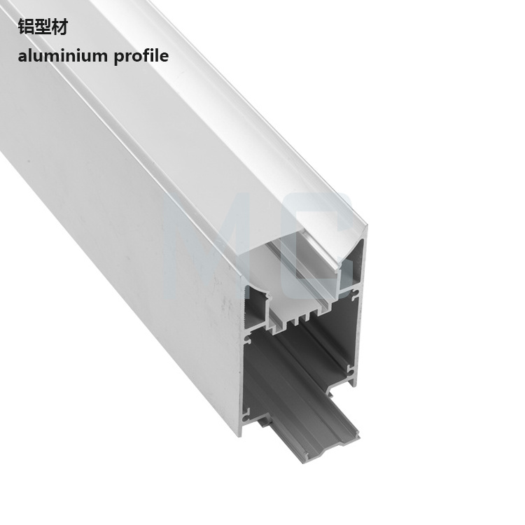 5075mm aluminum profile for led suspending mount perfil extruido de aluminio, perfil aluminio led profile with led strip