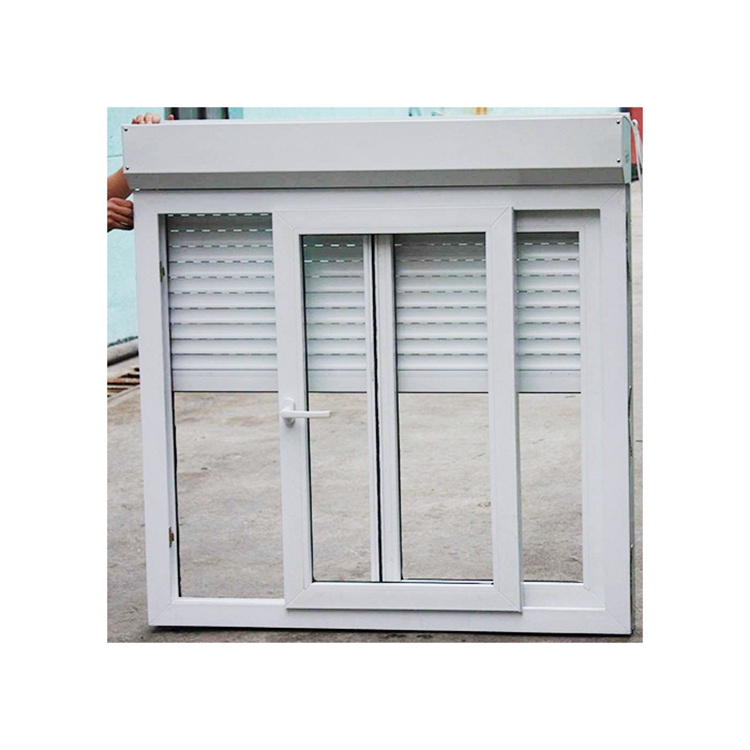 Hung Commercial American Style Vertical Pvc Profile Windows Upvc Reception Glass Triple Pvc 3 Tracks Sliding Window