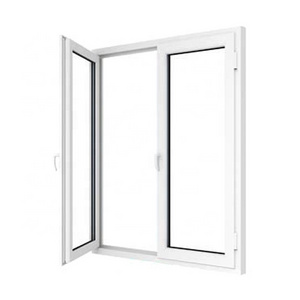 Standard Profile Conch Frame Horizontal Casement Glass Double Plastic Material Grill Sliding Window Upvc