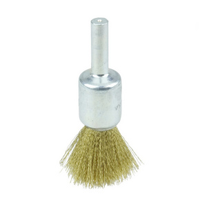 High Quality Crimped Steel Brass Wire End Brush For Polishing And Cleaning