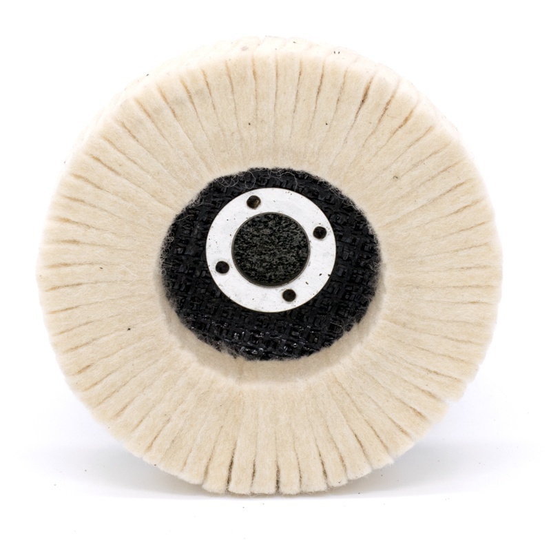 High Quality Felt 100%  Wool 115mm 4-1/2 inch Polishing Wheels Vertical Woolen Disc For Stainless Steel And Stone Glass