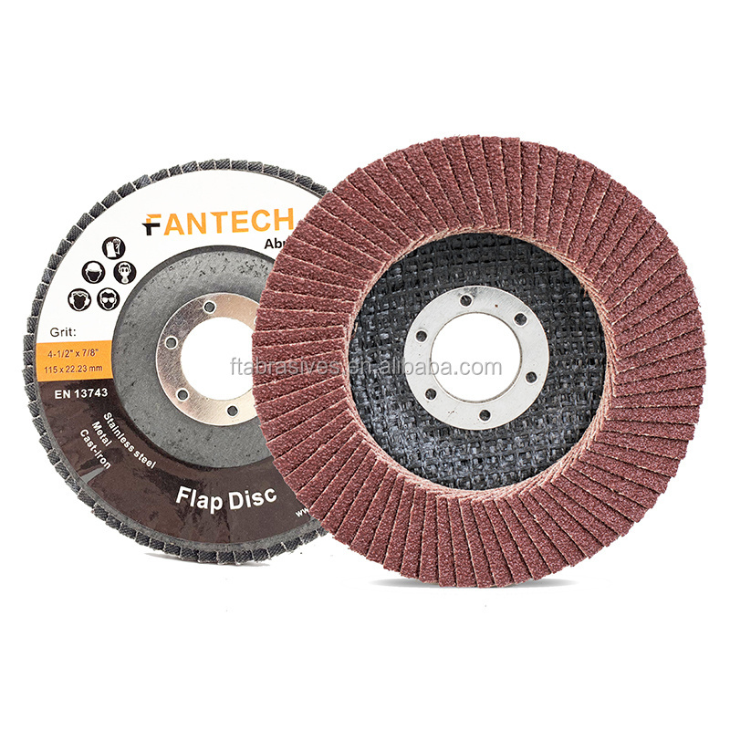 Abrasive Tools GXK51 Flap Disc Aluminum Oxide Sanding Disk 125mm 5 Inch Grind Discs  for Grinding Metals