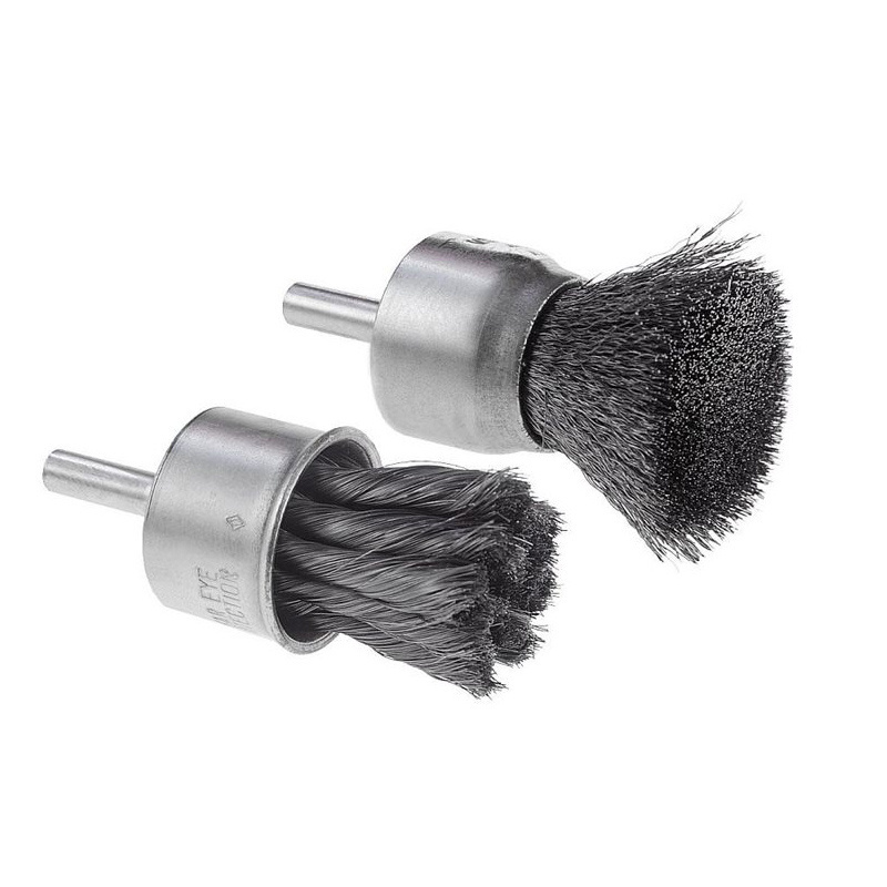 High Quality Crimped Steel Brass Wire End Brush For Polishing And Cleaning