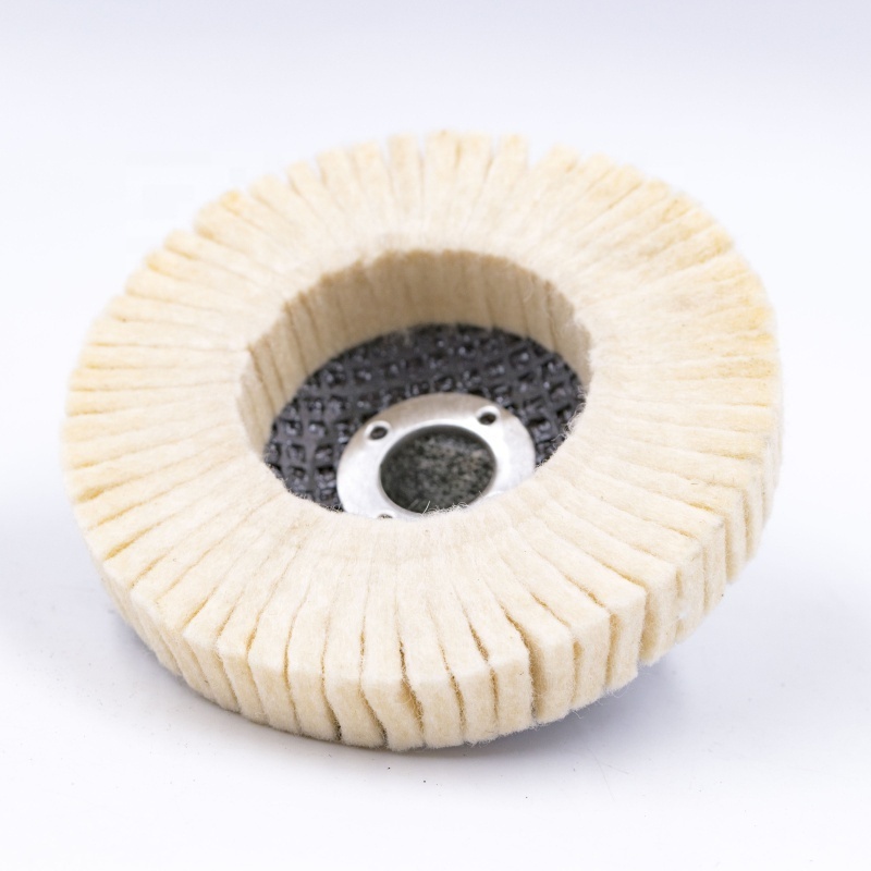 High Quality Felt 100%  Wool 115mm 4-1/2 inch Polishing Wheels Vertical Woolen Disc For Stainless Steel And Stone Glass