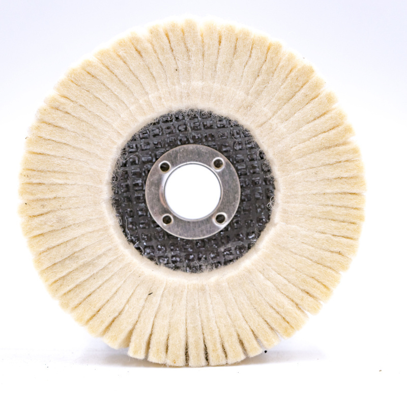 High Quality Felt 100%  Wool 115mm 4-1/2 inch Polishing Wheels Vertical Woolen Disc For Stainless Steel And Stone Glass