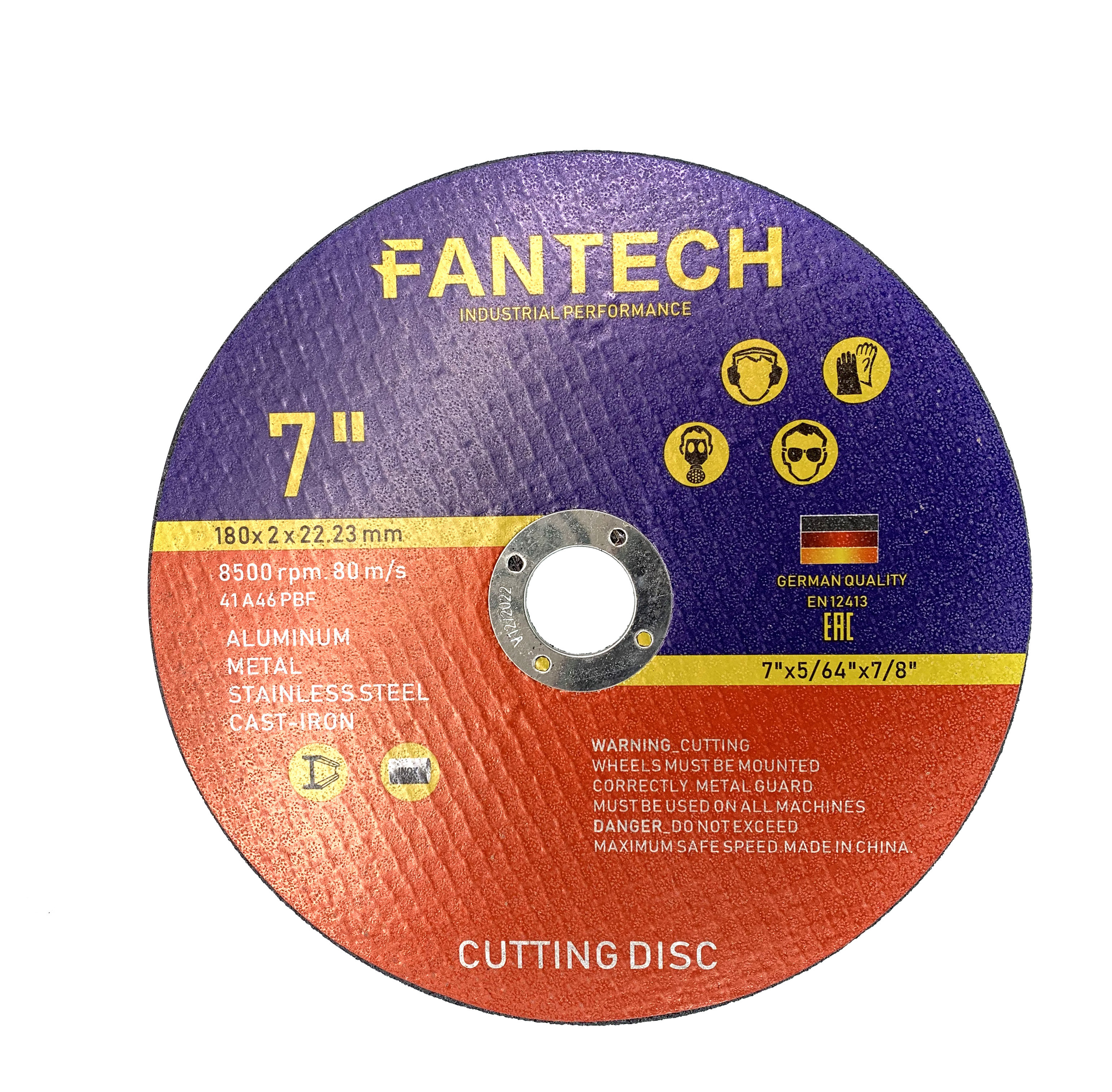 7Inch Aluminum Oxide Cutting Disc For Cutting Carbon And Stainless Steel