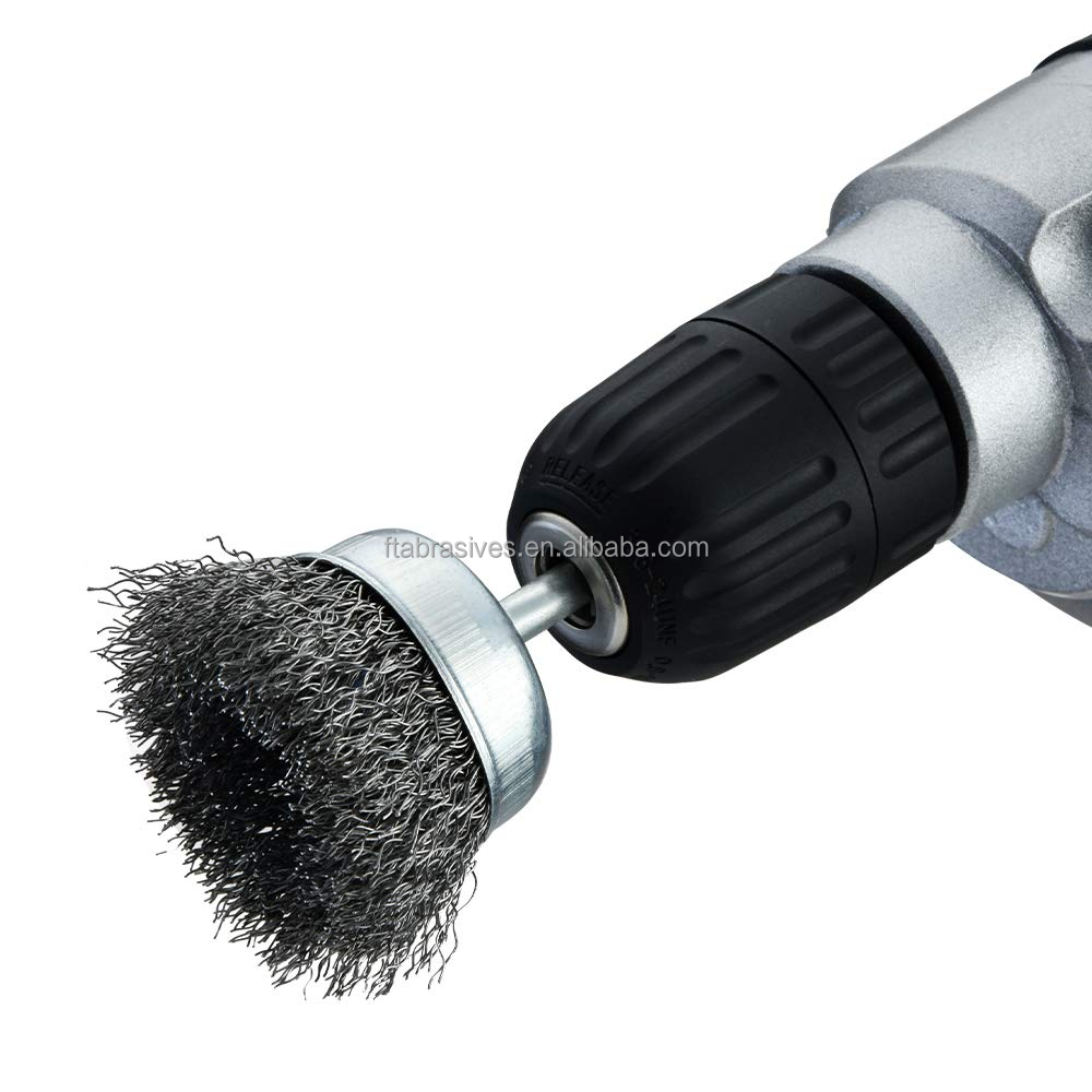 High Quality Crimped Steel Brass Wire End Brush For Polishing And Cleaning