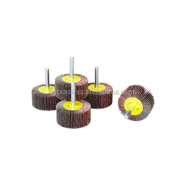 Aluminium Oxide Shaft-mounted Flap Wheels With Shank For Metal And Stainless Steel