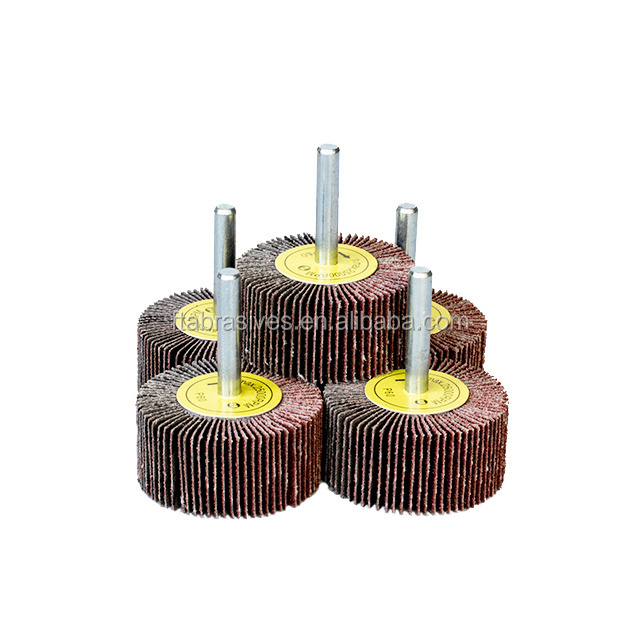 Aluminium Oxide Shaft-mounted Flap Wheels With Shank For Metal And Stainless Steel