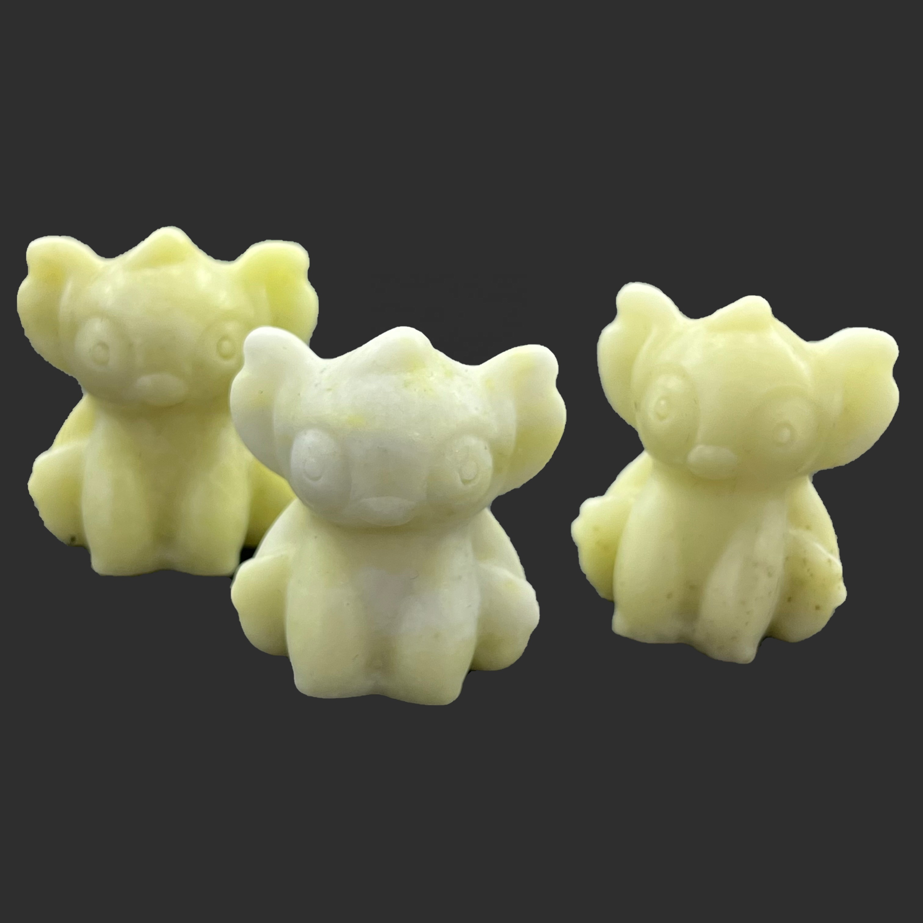 Wholesale Natural Carving Polished Mini Lemon Jade Crystal Cartoon Stitch Caved For Halloween Gifts