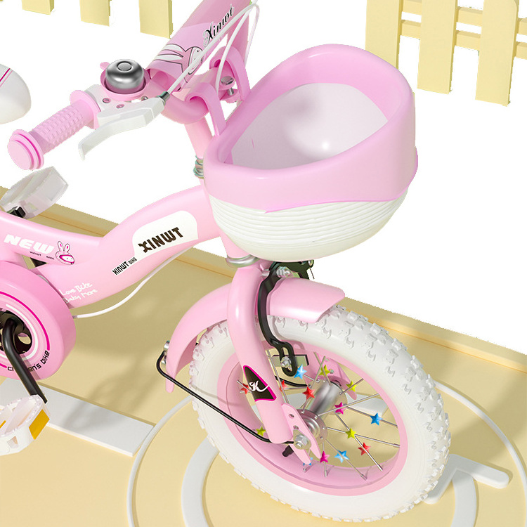 New Children Bike 12/14/16/18 Inch Spoke Wheels Foldable Kids Bike For Boys Girls 12 14 16 18 inch Bicycle With Training Wheels