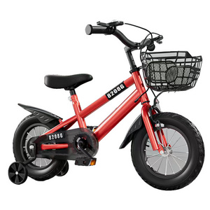 2024 OEM factory price cheap kid bike children bicycle with basket training wheel for 8-10 years boy and girl