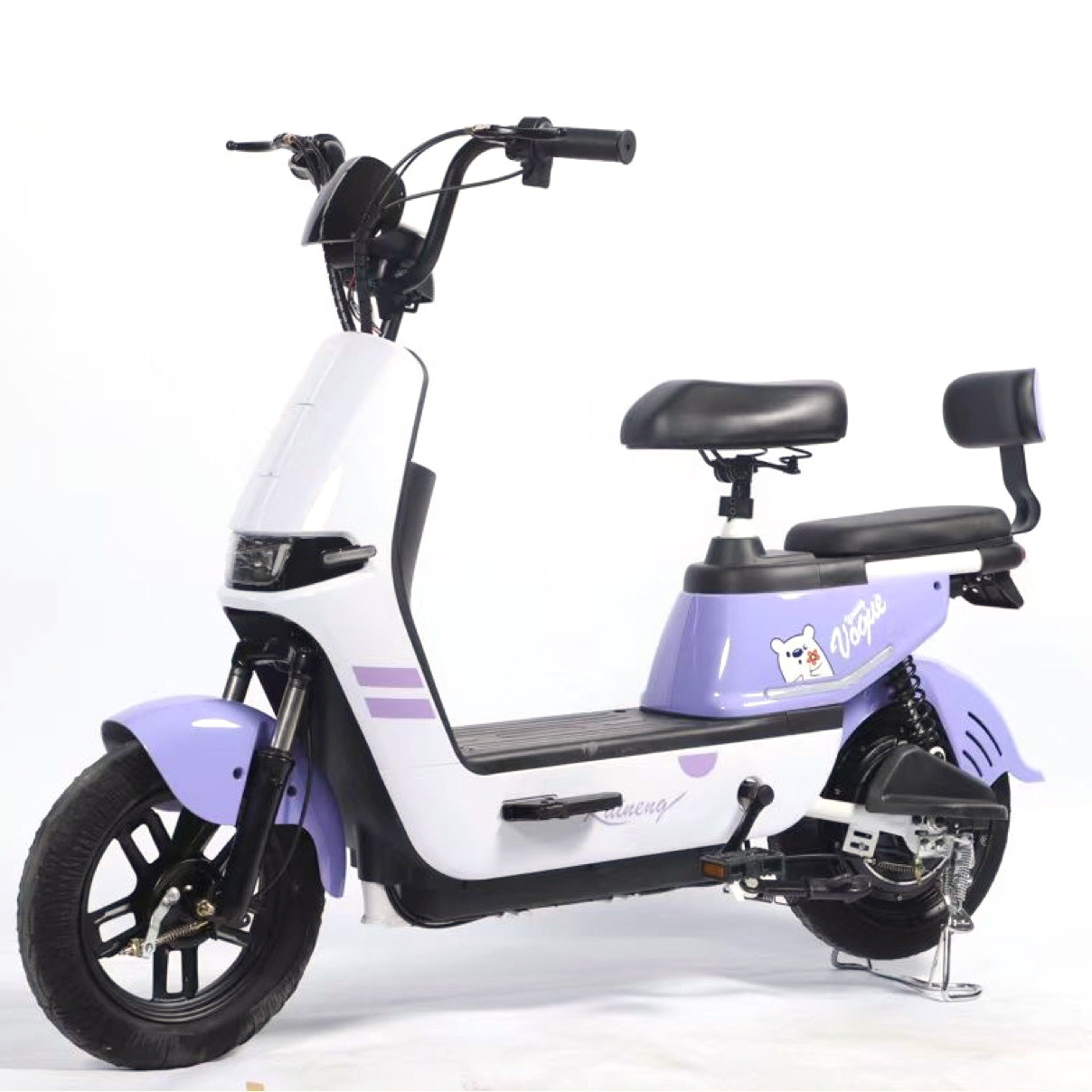 High Quality 25 mph Commuter Fast Adult Electric Moped Scooter 48V 350W Powerful 2 person Electric City Bike With Pedals