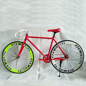 OEM Single Speed 700C Fixed Gear Bicycle Hot Sale Track Bike with V Brake and Bead Pedal