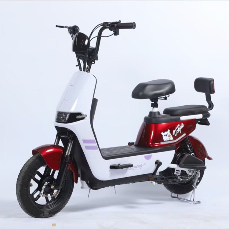 High Quality 25 mph Commuter Fast Adult Electric Moped Scooter 48V 350W Powerful 2 person Electric City Bike With Pedals