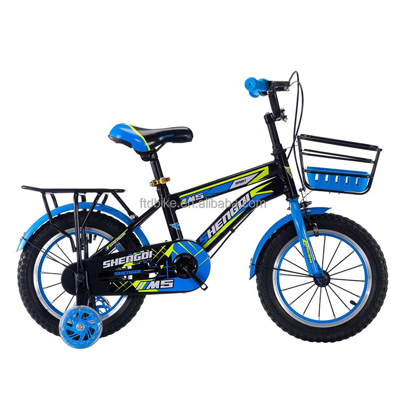 Factory OEM bicicletas infantil 12 16 18 inch cycle baby children bicycle kids' bike for boy girls 3-16 years with front basket