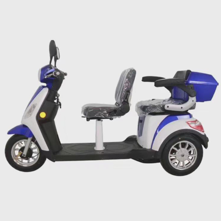 2021 Cheap adult two person 48V 500W 3 wheel Electric Mobility Scooter with Double Seat