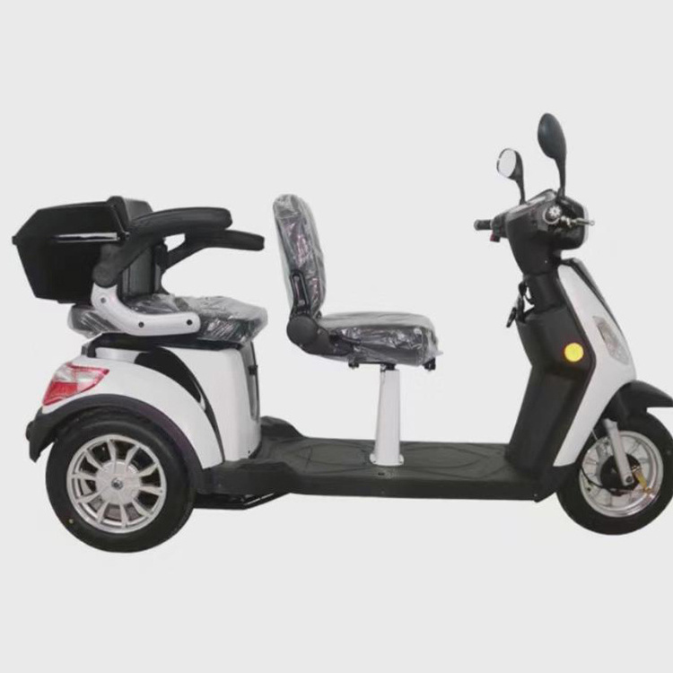 2021 Cheap adult two person 48V 500W 3 wheel Electric Mobility Scooter with Double Seat