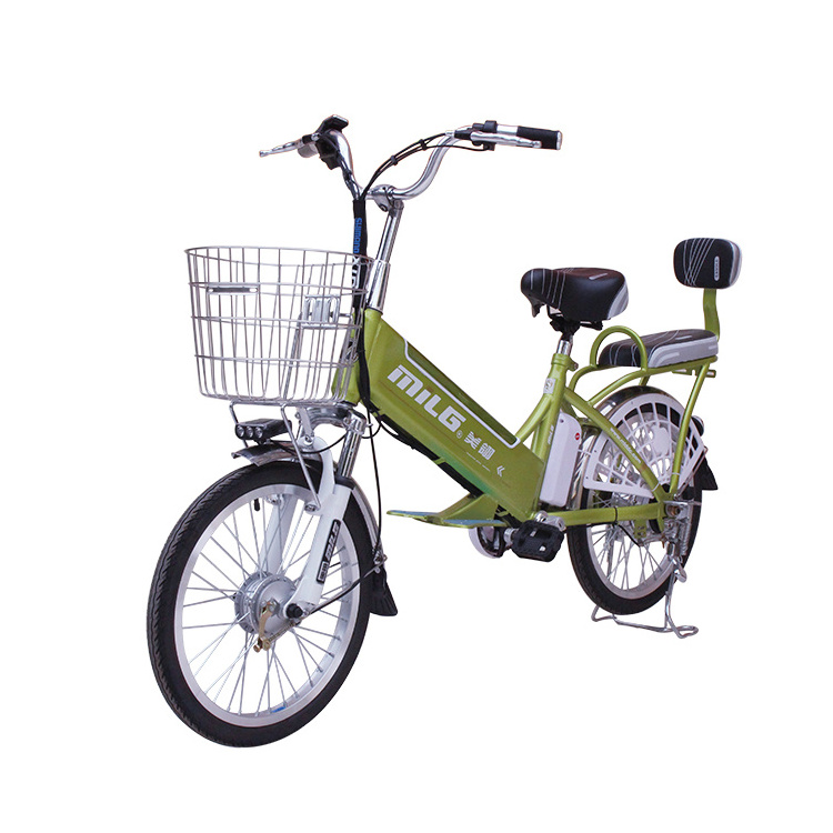 Customized electric bicycle/e-bike/bicicleta electrica moped with pedals and basket