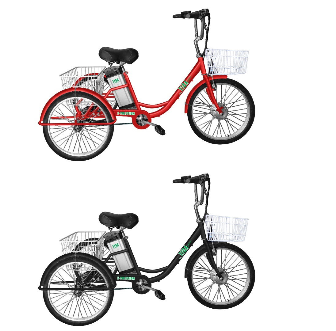 milg cheap factory custom beach bike electric occasion 3 wheel trike ce 500w adult tricycle with basket